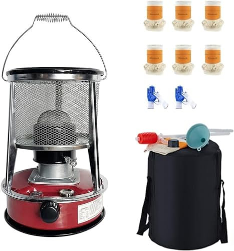 Kerosene Heater For Camping Patio Home Hiking Picnic Emergency Heater Tent Heater Camping Burner 4.6L Red