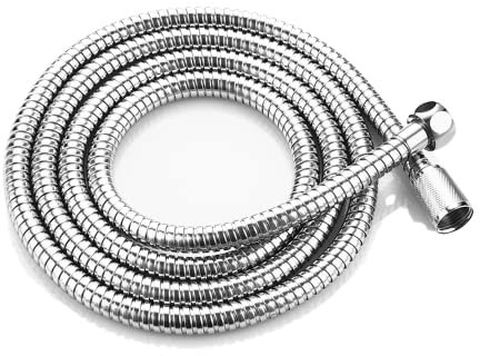 AURSTORE BASA Tuyau de Douche, Flexible Douchette,Tuyau de Douche 2m en acier inoxydable, Flexible de Douche Universel,raccord fileté universel(G1/2 pouces)(2m)