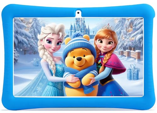niuniutab Kids Tablet 10 Inch Android 13 Tablet for Kids with Educational Games (6+10) GB RAM 128GB ROM Child Lock HD IPS GMS Certified WiFi EVA Shockproof Case (Blue)
