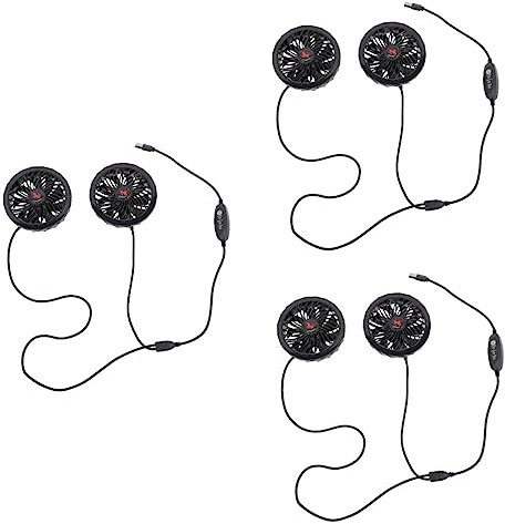 CRILSTYLEO 3sets Cooling Vest Fan Adjustable Usb Air-conditioned Clothes Fan for Lightweight Design for Outdoor Activities and Construction Use