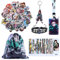 YAXMME 90 Pcs Dam Slay Merch Geschenkset, Anime Sticker, Keychain, Kordelzugbeutel, Lesezeichen, Armband, Kartenhaltern, für Fans
