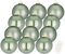 Inge Glas große Weihnachtskugeln mit Haken | Christbaumkugeln aus Glas | Set 12 Kugeln 8cm groß und 40 Aufhänger | Christbaumschmuck Weihnachtsbaumkugeln (Mild Sage | Mint)