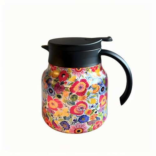 Teekanne Thermo für Kaffee Thermoskanne mit Teesieb Warmhaltekanne Kleine 800 ml für Tee Säfte Zuhause, Büro, Camping