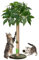 Meowoou 84 cm Griffoir pour Chat, Grattoir Chat d'intérieur Adultes et Chatons, Grand Griffe avec Corde en Sisal, Arbre Mignon avec Balle Suspendue