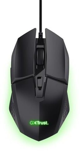 GXTrust 1109 Vylax Mouse Gaming con 6 Pulsanti Programmabili, Software Incluso, Illuminazione LED Multicolore, 200-6400 DPI, Mouse con Filo USB 150 cm per PC Portatile Computer, Nero