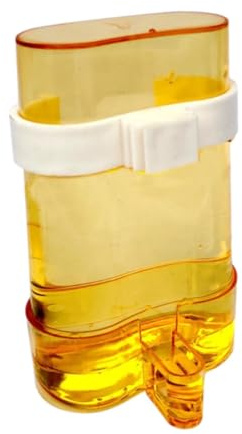 AMSLSIU Breiter Anwendungs Vogel Wasserspender, einfach zu bedienen und praktisch, Vogel Wasserspender, ABS, automatischer Vogel Wasserspender, Gelb