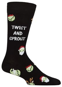 SockShop Lazy Panda Christmas Socks Men's,Women's, Soft Bamboo, Novelty, Fun, Xmas Patterned, Gift Idea,1 Pair, Sizes 4-8,7-11,12-14 (UK, Numeric, 7, 11, Regular, Regular, Twist & Sprout)