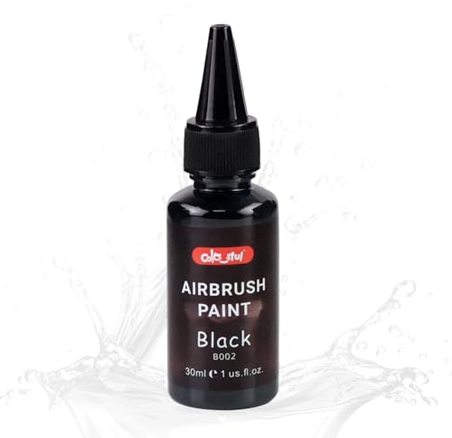 Colorful Airbrush Paint, 30ml Ready to Spray for Models & DIY Projects | Non-toxic odorless quick-drying formula, permanent finish, includes black primer, cleaner & thinner for ABS, plastic & metal