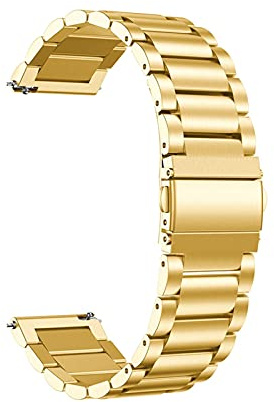 FYXT Edelstahlband kompatibel mit Fossil Gen 6 4. 4mm Gen6 Metallband kompatibel mit Fossil Gen 5e 4. 4mm / Gen 5 lte 4 5mm Smartwatch-Armband-Armband(Gold)