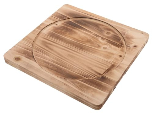 CAXUSD Feuerfeste BBQ Matte Holzunterlage Hitzeschutz Isolierpad für Grillofen Kamin Feuerschale Outdoor Camping Zubehör Hitzebeständig Stabiler Untersetzer