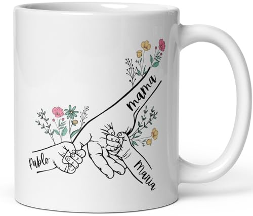 Mugy Taza Mama Personalizada con Nombre | Taza Dia de la Madre Personalizado | Regalo Mama Original | Regalos Día de la Madre Originales | Cerámica 330 ml