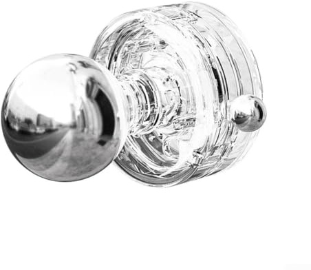 Poignée de porte antidérapante à ventouse pour portes de douche en verre, sans perçage, montage sous vide, poignée ronde en plastique résistant à l'eau (transparent)