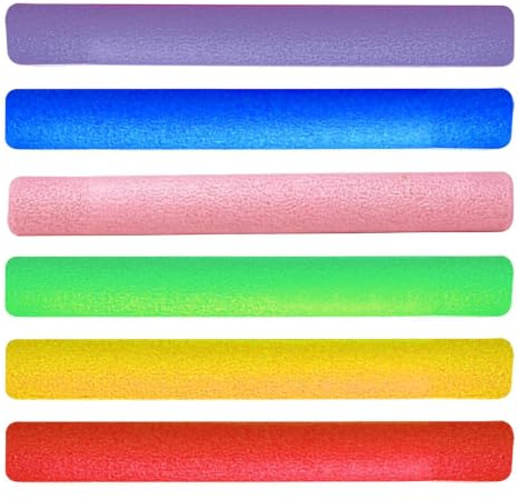 6 Pezzi Tagliatelle Da Piscina, Tubo Galleggiante per Piscina In Schiuma | 6 Colori Tubo Acquatico, Noodle Solide da Piscina, Resistente, Riutilizzabile Ausilio Nuoto per Nuoto Acquagym Piscina Mare