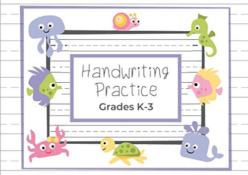 Handwriting Practice: Grades K-3 | Blank Dotted Lined Notebook to Practice Handwriting | Primary Handwriting Practice for Kids | Landscape Orientation