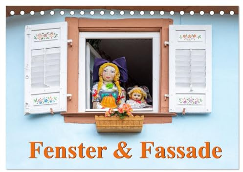 Fenster & Fassade (Tischkalender 2026 DIN A5 quer), CALVENDO Monatskalender: Malerische Fassaden mit Fenstern in Szene gesetzt. (CALVENDO Orte)