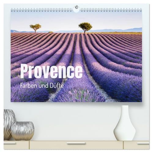 Provence - Farben und Düfte (hochwertiger Premium Wandkalender 2026 DIN A2 quer), Kunstdruck in Hochglanz: Lavendelfelder und schöne Aussichten (CALVENDO Natur)
