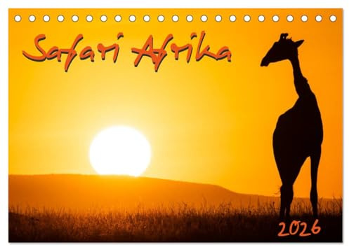 Safari Afrika (Tischkalender 2026 DIN A5 quer), CALVENDO Monatskalender: Beeindruckende Tier- und Landschaftsbilder aus Afrika (CALVENDO Natur)