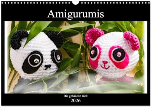 Amigurumi - Die gehäkelte Welt (Wandkalender 2026 DIN A3 quer), CALVENDO Monatskalender: 12 Seiten mit verschiedenen Amigurumis (CALVENDO Hobbys)