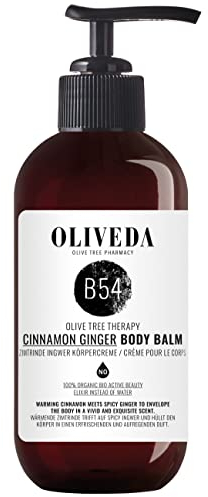 Oliveda B54 - Körperbalsam Zimtrinde Ingwer | mit Olivenöl + Vitamin E | reichhaltige Bodylotion | straffend, feuchtigkeitspendend | intensive Pflege - 250 ml