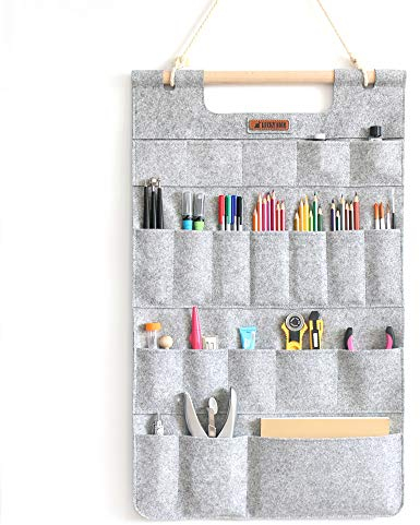 Wand Organizer Hängend Wandaufbewahrung Filz Hängeorganizer für Schreibwaren und bastelwerkzeug LuckySign®
