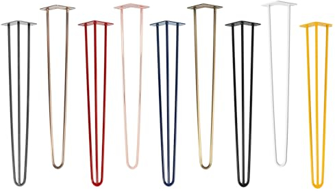 Natural Goods Berlin 4X Hairpin Leg Möbel-Beine | Möbel-Füße aus Metall | Hairpin Legs für DIY-Projekte wie Schrank & Sofa | Möbel-Bein 15cm hoch & 2-Streben | Möbel-Fuß Weiß