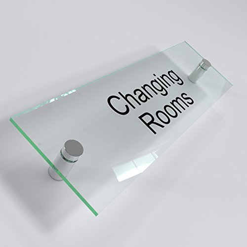 Office Door Wall House Number Sign Plaque- Quality Glass Effect Acrylic Perspex (Changing Rooms)