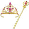 thematys Prinzessin Königin Haarschmuck | Krone | Tiara | Diadem | Crown | Princess | Haarband | Mädchen | Kinder | Erwachsene | Accessoire | Fasching | Karneval | Kinder-Geburtstag (Style002)