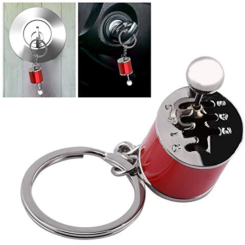 HEEPDD Portachiavi del cambio auto, portachiavi modello cambio automatico creativo Portachiavi in ​​lega di metallo multicolore a forma di maiuscole (4,05 x 1,61 x 0,8 pollici)(Rosso)