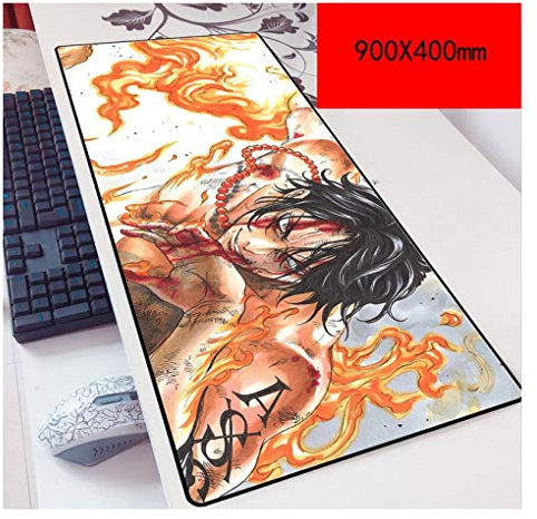 IGIRC Mauspad One Piece 900X400Mm, Extended XXL Große, Professionelle Gaming-Mauspad Mit 3 Mm Starker Gummiunterseite, Für Anime Fans