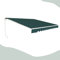 GOPLUS Toldo Retráctil Exterior, Toldos Exterior Terraza con Manivela Manual y Ángulo Ajustable 5-35°, Protección UV, Toldo Impermeable para Balcón Terraza Ventana (Verde, 3,6x3 M)