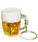 U-K Mini Boccale di Birra Pendente Portachiavi in Resina, Regalo Artigianale, Riutilizzabile, Trasparente, Novità, Casa, Bevande Fredde