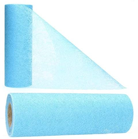 AmaCasa Tischläufer Aqua Blau (17,5 cm x 25 m) – Hochwertiges Vliesband für stilvolle Tischdekoration bei Hochzeiten, Geburtstagen & besonderen Anlässen