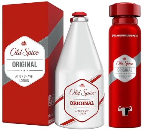 Old Spice Original Men's Gift Set Bundle with Aftershave Lotion 100ml and Deodorant Spray 150ml