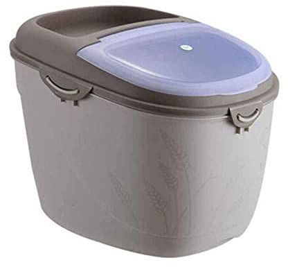 FZYE 10Kg 15Kg Recipientes de plástico para Almacenamiento de Cocina con Tapa Transparente, latas Latas esparcidas Recipientes herméticos de Almacenamiento para harina, arroz, Cereales,