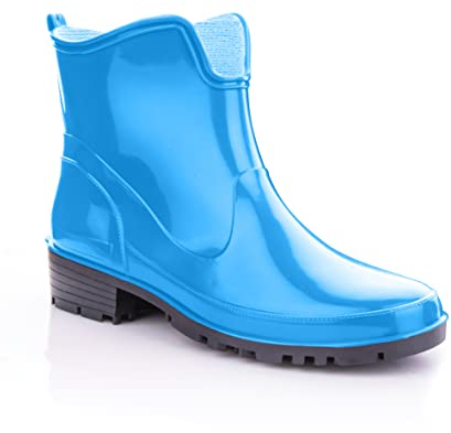 Lemigo Stivali da Donna Stivaletti di Gomma Impermeabili Elke (Blu, Sistema Taglie Calzature EU, Adulto, Numero, Media, 39)