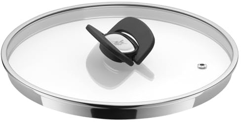 WMF Click&Serve Pfannen- Topfdeckel 24 cm, stapelbar, Glasdeckel mit Schmetterlingsgriffe, spülmaschinengeeignet