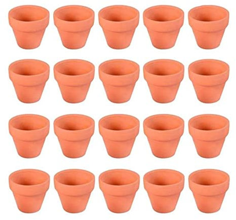 YUANstore Lot de 10/12/20 pots de fleurs en terre cuite avec trou pour cactus et plantes succulentes 3 x 3 cm