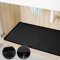 Tapis sous l'évier, 87cmx56cm Flexible Silicone sous - évier Pad pour Cuisine étanche Goutte à Goutte avec Trou de vidange, évier Armoire Protector, pour fuites, déversements, Goutte à Goutte (Noir)