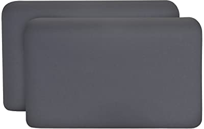 Kissenbezug 25x40 Dunkelgrau Doppelpack, Perfekt für VOLAR Reise-Kissen, Baumwolle (Double Jersey), Bügelfrei & trocknergeeignet, Kissenhüllen 2er Set mit Reißverschluss, Oeko-Tex Zertifiziert