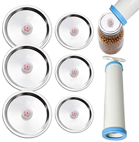 Ditanpu Jar Sealing Kit | Portable Vacuum Pump With Lid,Mason Jars Jar Kit Mason Jar Food Vacuum For Regular Mouth And Wide Mouth