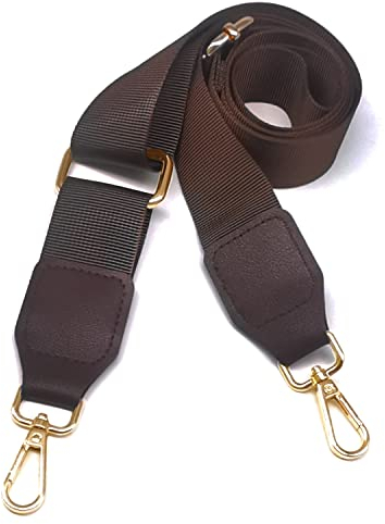 Hibate Taschengurt 3.8cm Breit Taschengurte zum Wechseln Taschenband Schulterriemen Schultergurt für Taschen Trageriemen Taschenriemen Handtaschen Gurt - Braun