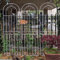 DHGVCED 1 Stück Garten Rankgitter, 180/200/220 cm Hoch, Dekoration, Gewölbter Zaun, Spalier Für Kletterpflanzen, Für Terrasse, Rasen, Hof, Hinterhof, Wandhalterungen(Color:White,Size:180cm/70.8in)