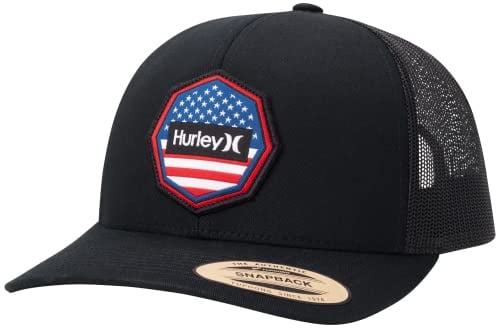 Hurley Herren Mütze - Ultra Destination Snap Back Trucker Cap, Schwarz, Einheitsgröße