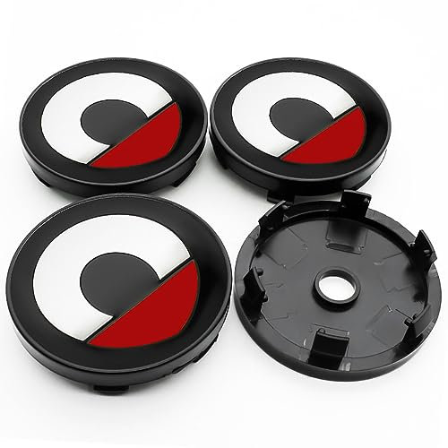SUDORF 4 Stück Nabendeckel für Smart Fortwo 451 450 453 EQ Forfour Coupe Cabrio Auto 60 mm ABS-Material Auto Zubehör Radnabenkappen,D
