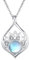 OHAYOO Mondstein Kette Damen 925 Sterling Silber Lotus Anhänger Halskette Yoga Schmuck Geschenke für Frauen Mädchen