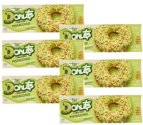 TINY Donuts - Donuts/Ciambelle al pistacchio senza glutine 111g (Pistacchio, x6)