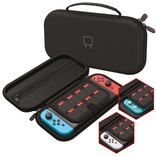 Venom Custodia per il trasporto di Switch (include 2 protezioni per lo schermo) - Compatibile con Standard, OLED e Lite