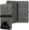 kwmobile Filz Tasche für Smartphones - mit Gummiband - Handy Filztasche Schutztasche Neugierige Katze Grau Schwarz - 17,2 x 8 cm Innenmaße
