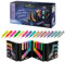 Faber-Castell 254603 Set di 16 Evidenziatori in un Organizer da Scrivania, Set Evidenziatori Pastello, Metallici e Neon, Punta a Scalpello di Precisione, Design Ergonomico Piatto
