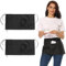MytaYt 2 Stück Kellnerschürze Schwarz Kurz Kurze Kochschürze Herren Damen Schwarze Taillenschürze mit 3 Taschen Schwarze Schürze Wasserdicht für Restaurants, Cafés, Bar